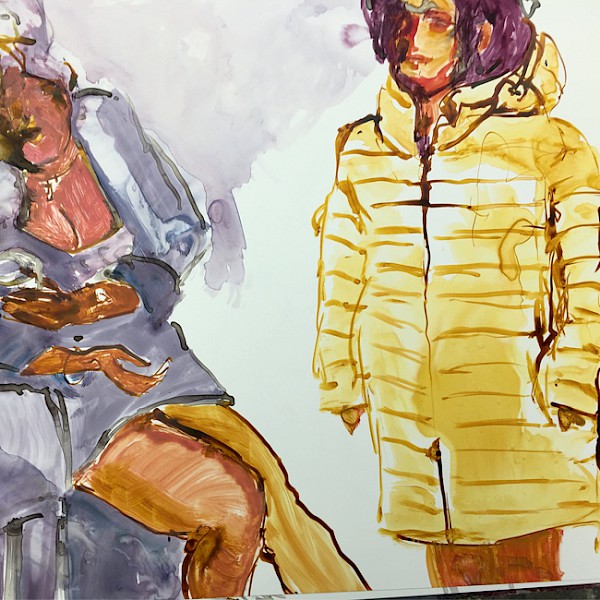 Akt und bekleidete Figur im Raum_intensiv (Veranstaltungsort Werk4art, Winnenden)